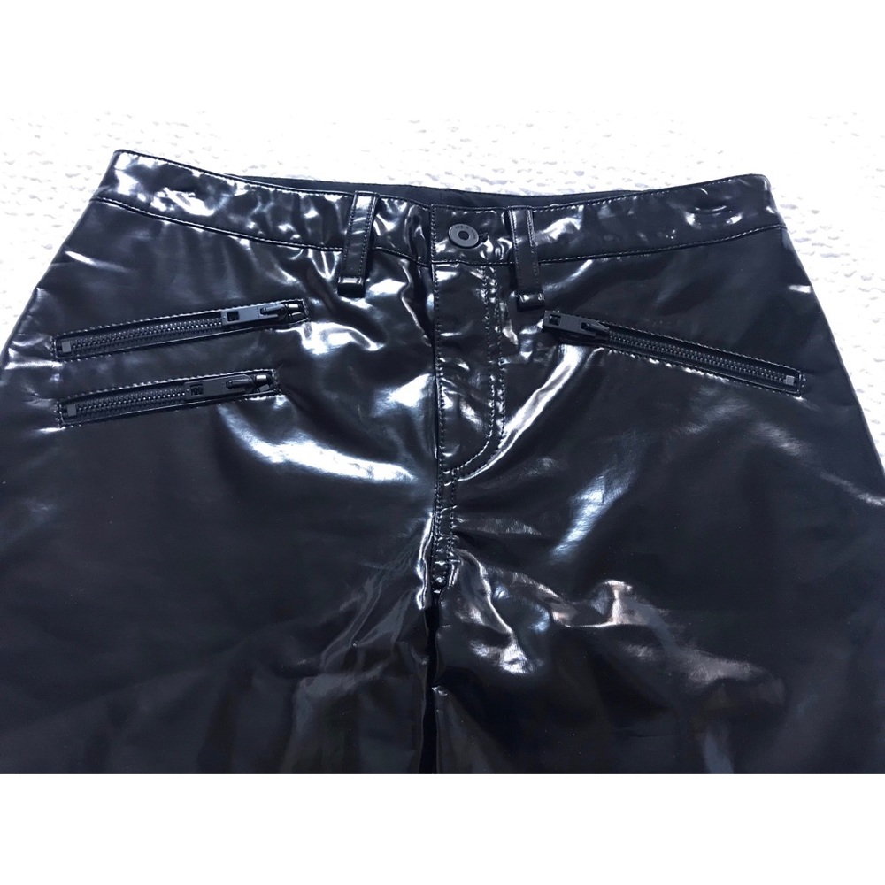 Rag & Bone Black Patent Skinny RBW23 Zipper Accent - Picture 7 of 8